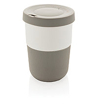 Стакан из PLA для кофе с собой 380 мл, серый; , , высота 11,5 см., диаметр 8,6 см., P432.832