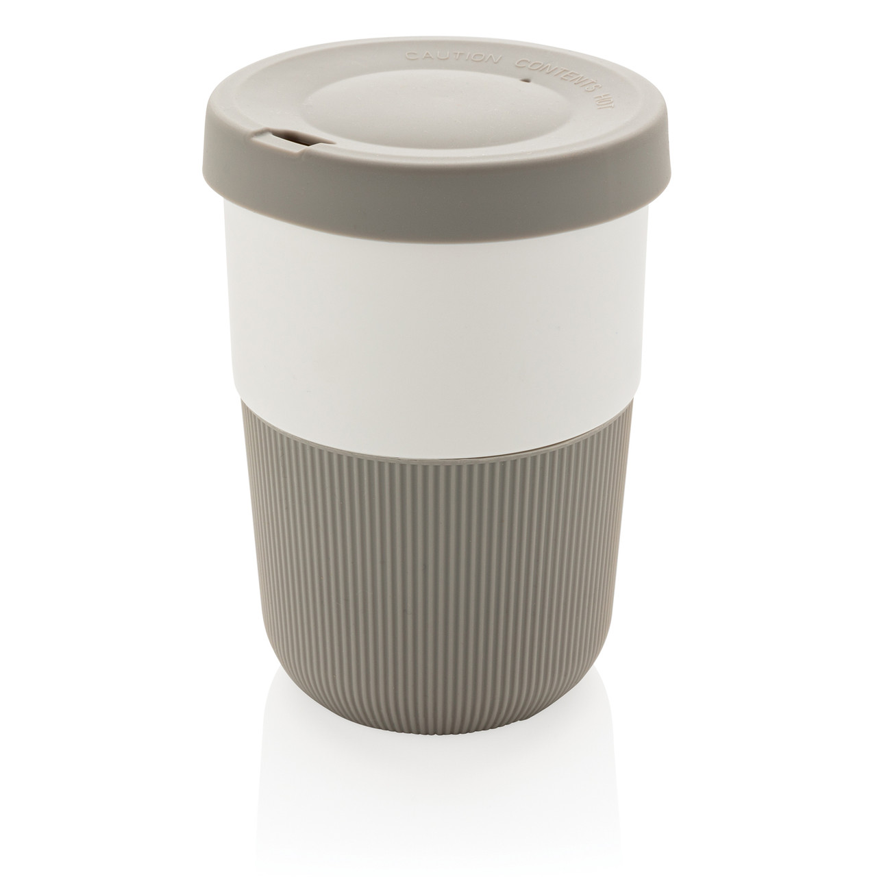 Стакан из PLA для кофе с собой 380 мл, серый; , , высота 11,5 см., диаметр 8,6 см., P432.832 - фото 1 - id-p71248336