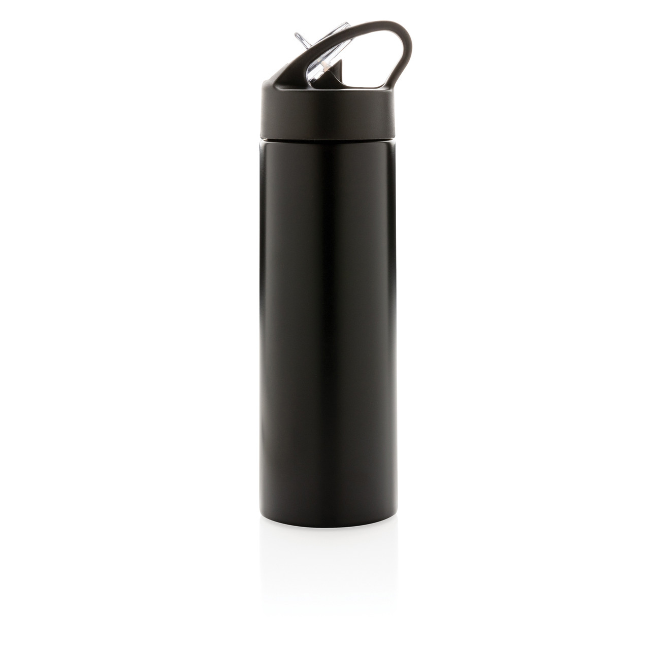 Спортивная бутылка для воды с трубочкой, 500 мл, черный; , , высота 22,5 см., диаметр 6 см., P433.161 - фото 2 - id-p71248354