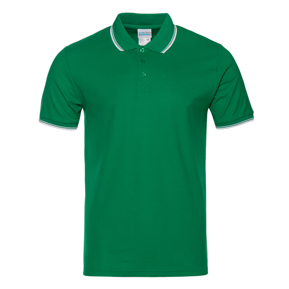Рубашка поло мужская 04T_Зелёный (30) (L/50)