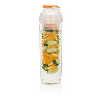 Бутылка для воды с контейнером для фруктов, 500 мл, оранжевый, , высота 22,7 см., диаметр 6 см., P436.818
