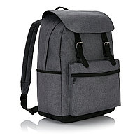 Стильный рюкзак для ноутбука с застежками на кнопках, серый; , Длина 43 см., ширина 15,5 см., высота 30 см.,