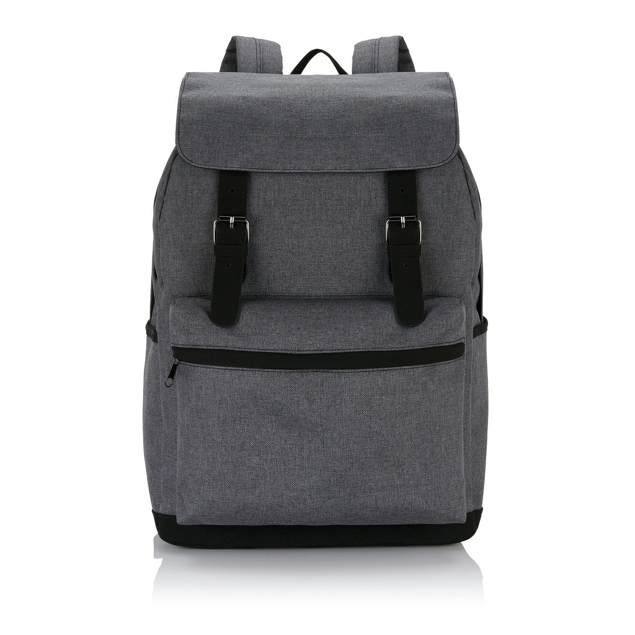 Стильный рюкзак для ноутбука с застежками на кнопках, серый; , Длина 43 см., ширина 15,5 см., высота 30 см., - фото 3 - id-p69073199