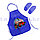 Детский фартук для творчества с манжетами с передними карманами Mustang синий, фото 3