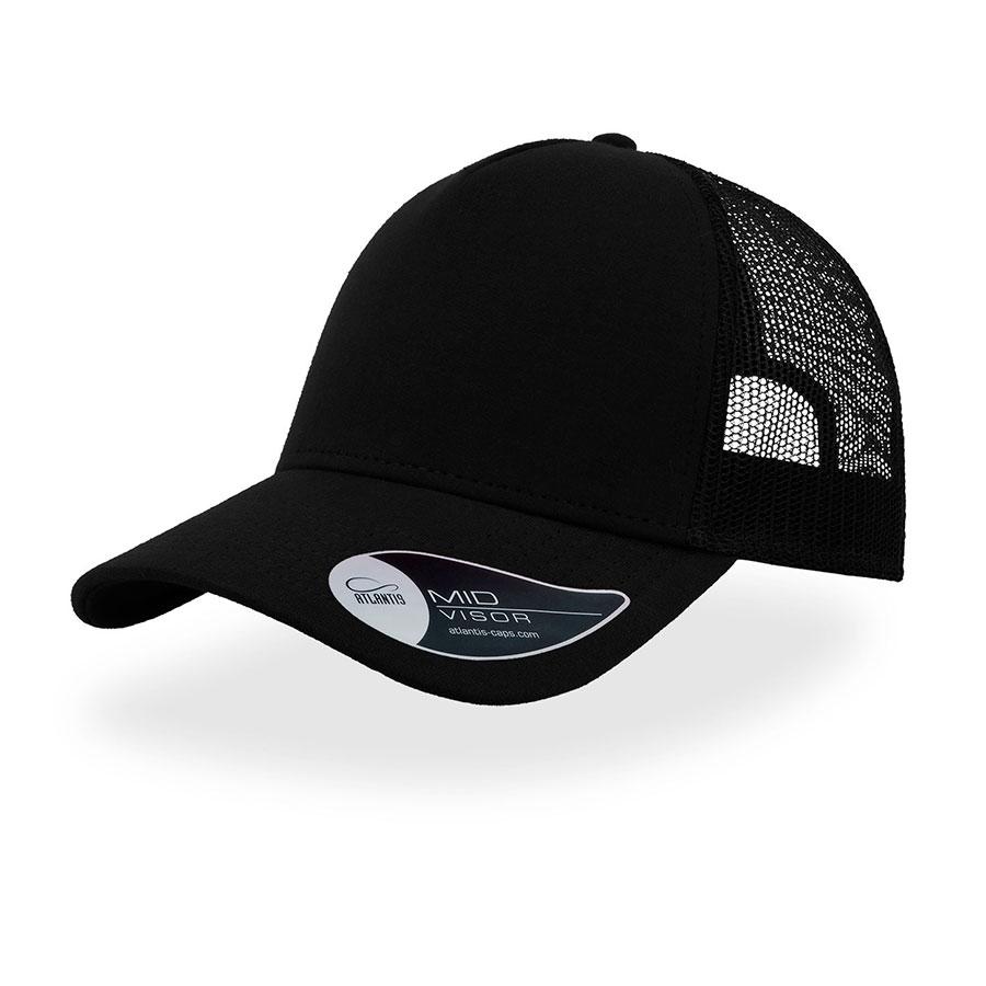 Бейсболка RAPPER JERSEY, 5 клиньев, пластиковая застежка, Черный, -, 25458.35