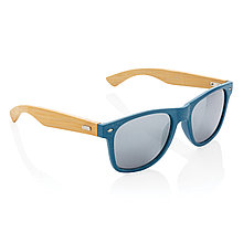 Солнцезащитные очки Wheat straw с бамбуковыми дужками, синий, Длина 14,5 см., ширина 3,5 см., высота 5,3 см.,