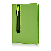 Блокнот для записей Deluxe формата A5 и ручка-стилус, зеленый; , Длина 1,5 см., ширина 20 см., высота 14,5