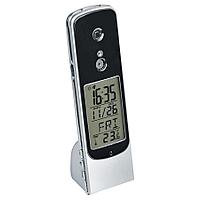 Веб-камера USB настольная с часами, будильником и термометром, серебристый, черный, , 15505