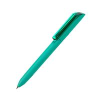 Ручка шариковая FLOW PURE c покрытием soft touch и прозрачным клипом, Бирюзовый, -, 29418 02
