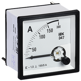 Амперметр аналоговый Э47 150/5А класс точности 1.5 72х72мм IEK