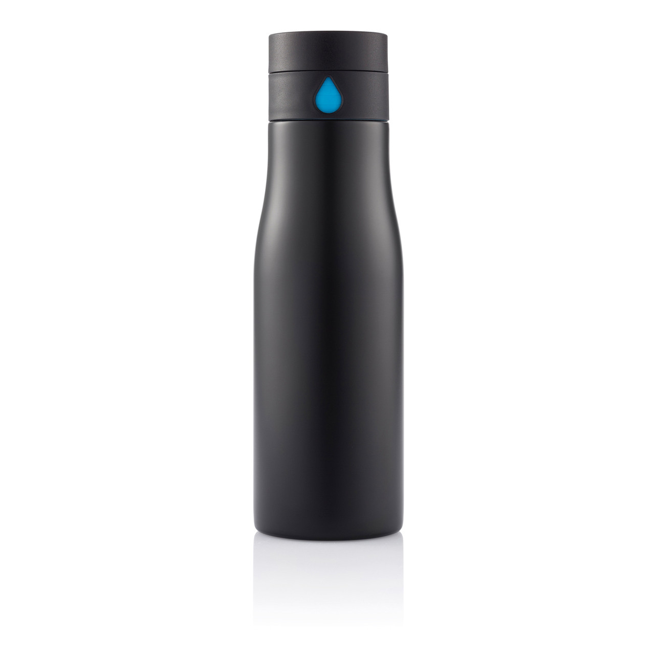 Бутылка для воды Aqua, черный; синий, , высота 20,9 см., диаметр 7 см., P436.881