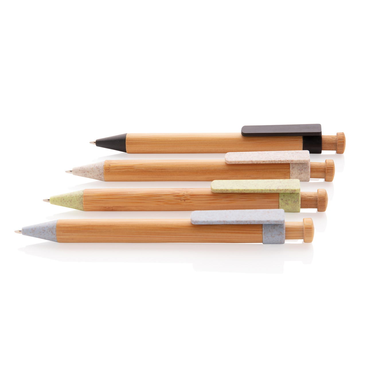 Бамбуковая ручка с клипом из пшеничной соломы, белый; , , высота 13,8 см., диаметр 1,1 см., P610.543 - фото 5 - id-p79083155