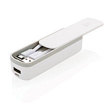 Зарядное устройство с кабелем micro-USB, 2200 mAh, белый, Длина 2,8 см., ширина 3,5 см., высота 11,3 см.,