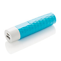 Зарядное устройство Geometric, 2200 mAh, синий; , Длина 3 см., ширина 3 см., высота 10 см., диаметр 0 см.,