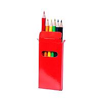 Набор цветных карандашей GARTEN (6шт.), красный, 5 x 9.3 x 0.8 см, дерево, картон, Красный, -, 349830 08