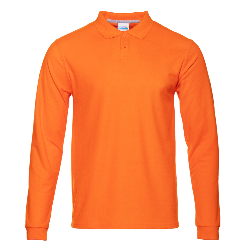 Рубашка поло мужская 104LS_Оранжевый (28)  (M/48)