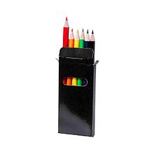 Набор цветных карандашей GARTEN (6шт.), черный, 5 x 9.3 x 0.8 см, дерево, картон, Черный, -, 349830 35
