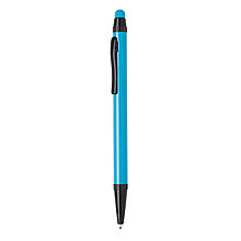 Алюминиевая ручка-стилус, синий, Длина 1,2 см., ширина 1,2 см., высота 13 см., диаметр 0,9 см., P610.309