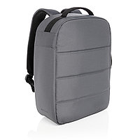 Антикражный рюкзак Impact из RPET AWARE™ для ноутбука 15.6", темно-серый; , Длина 30 см., ширина 12 см.,