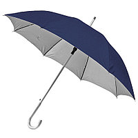 Зонт-трость SILVER, пластиковая ручка, полуавтомат, Темно-синий, -, 8100 26