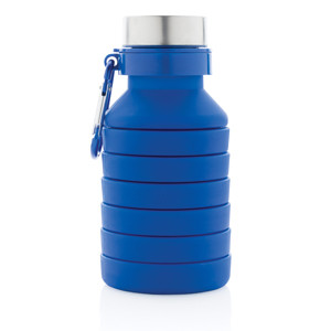 Герметичная складная силиконовая бутылка, синий; , , высота 24,3 см., диаметр 7,1 см., P432.625 - фото 2 - id-p90028980