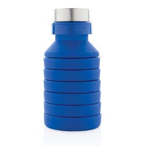 Герметичная складная силиконовая бутылка, синий; , , высота 24,3 см., диаметр 7,1 см., P432.625 - фото 4 - id-p90028980