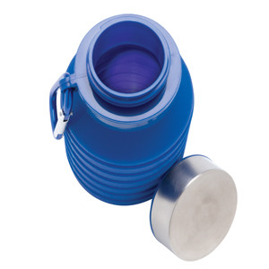 Герметичная складная силиконовая бутылка, синий; , , высота 24,3 см., диаметр 7,1 см., P432.625 - фото 8 - id-p90028980