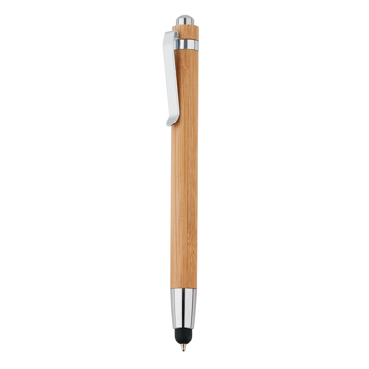 Ручка-стилус из бамбука, коричневый; , Длина 1 см., ширина 1 см., высота 13,6 см., диаметр 1,1 см., P610.509