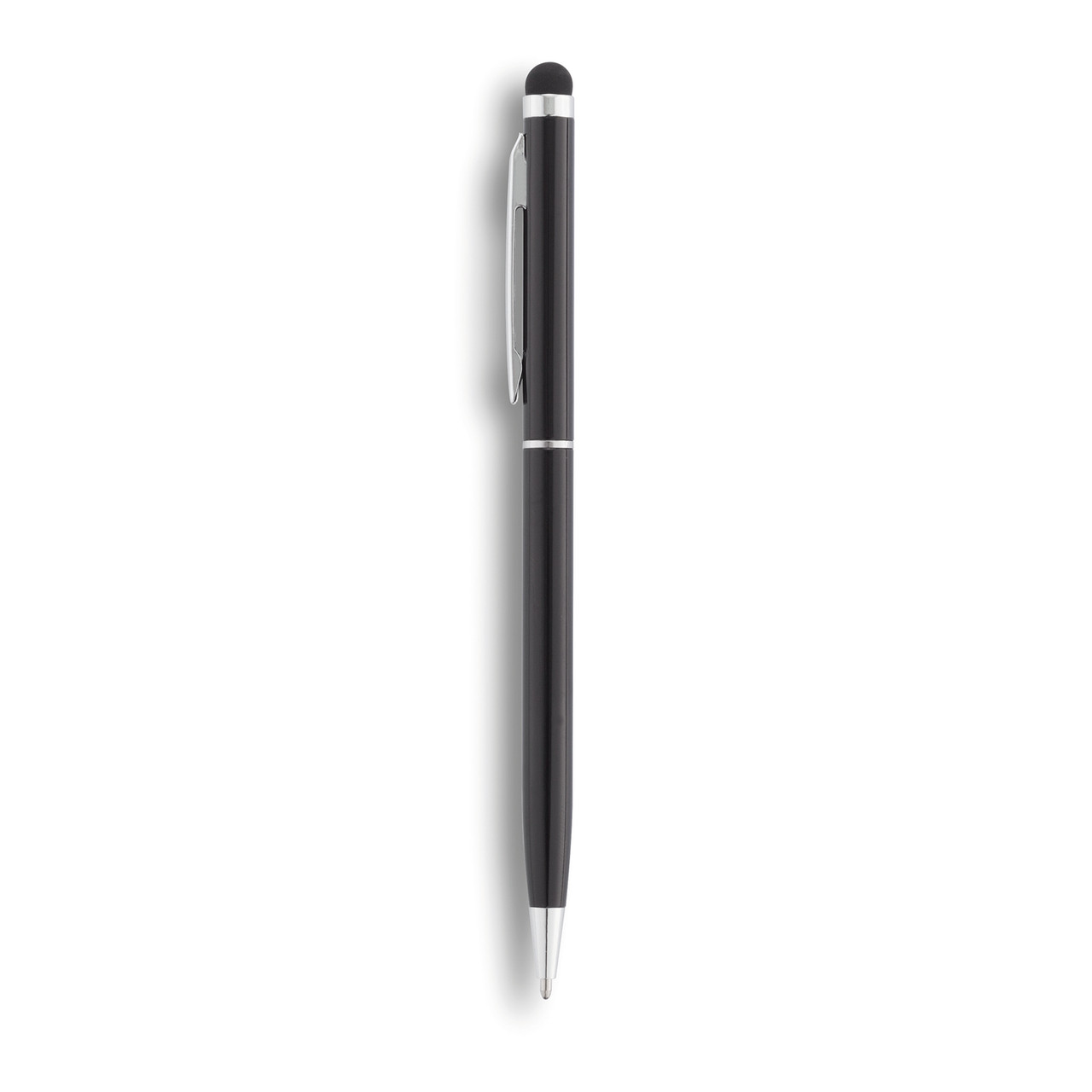 Тонкая металлическая ручка-стилус, черный; , , высота 13,6 см., диаметр 0,8 см., P610.621 - фото 3 - id-p69073591