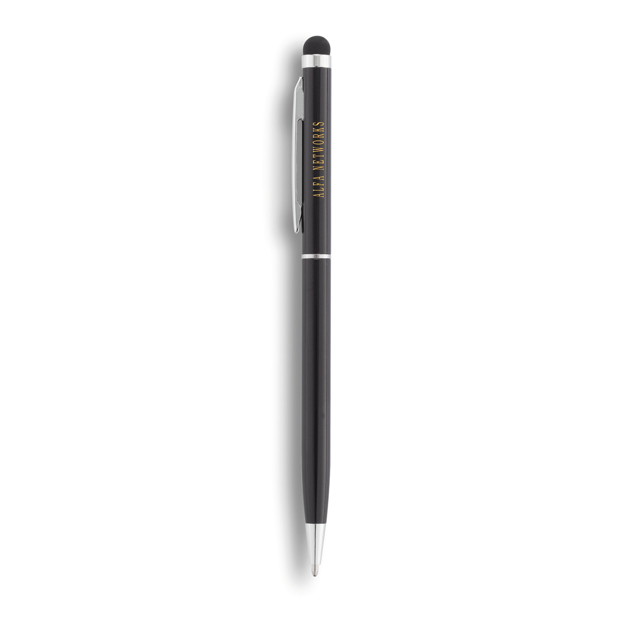 Тонкая металлическая ручка-стилус, черный; , , высота 13,6 см., диаметр 0,8 см., P610.621 - фото 4 - id-p69073591