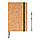 Блокнот Cork на резинке с бамбуковой ручкой-стилус, А5, коричневый; , Длина 21,3 см., ширина 14,2 см., высота, фото 7