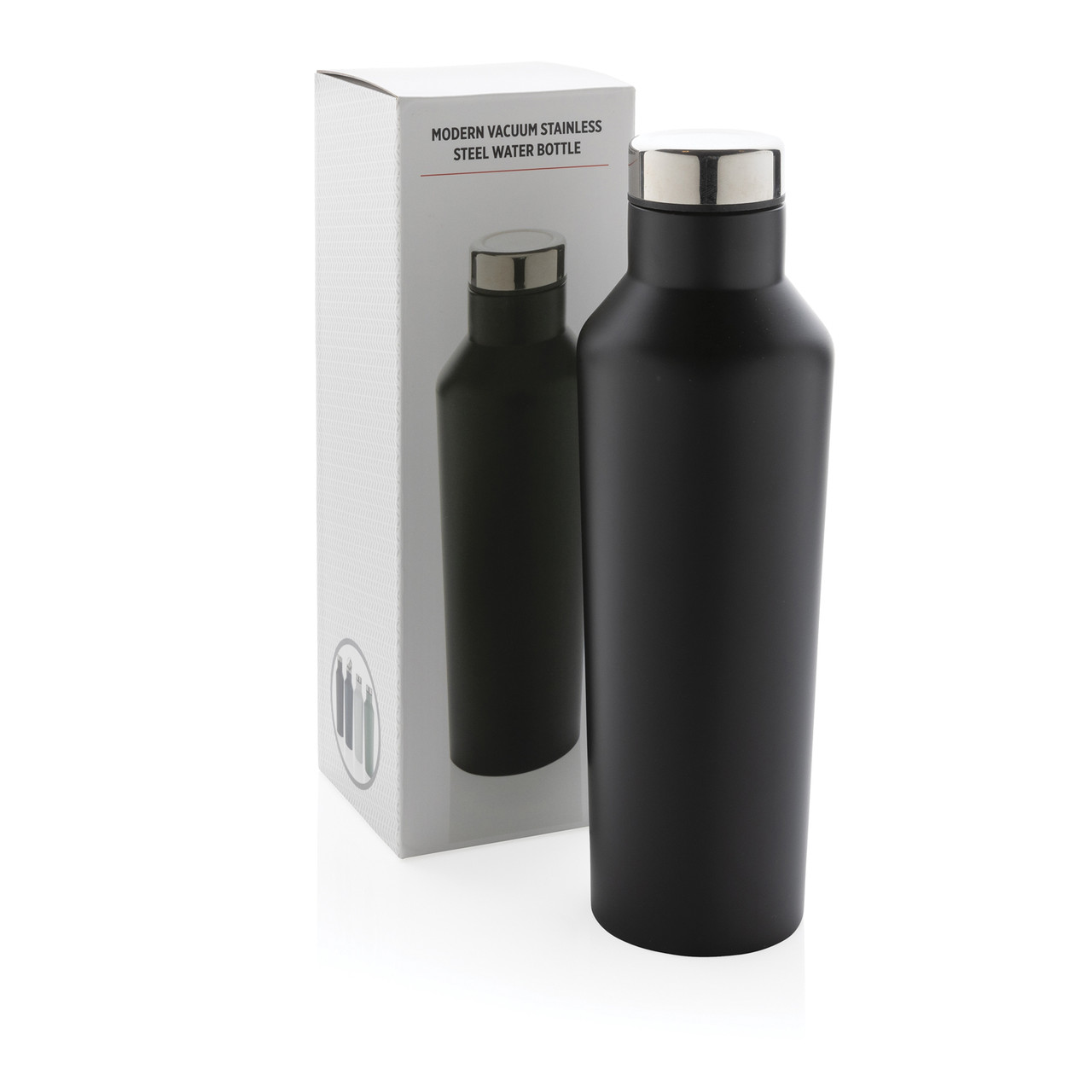 Вакуумная бутылка для воды Modern из нержавеющей стали, 500 мл, черный; , , высота 24,5 см., диаметр 6,8 см., - фото 9 - id-p83002967