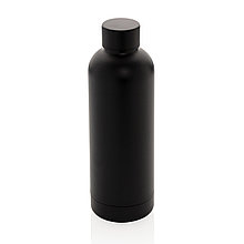 Вакуумная бутылка Impact с двойными стенками из нержавеющей стали, черный, , высота 22,5 см., диаметр 7,4 см.,