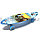 Лонгборд подростковый 61*17 Penny Board с ручкой и со светящимися колесами голубой, фото 4