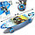 Лонгборд подростковый 61*17 Penny Board с ручкой и со светящимися колесами голубой, фото 3