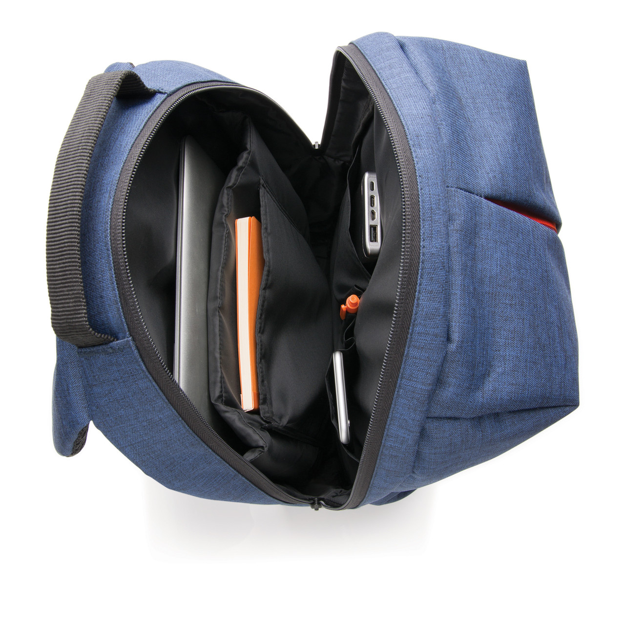 Рюкзак Smart, синий; оранжевый, Длина 16 см., ширина 30 см., высота 45 см., диаметр 0 см., P732.045 - фото 8 - id-p69073647
