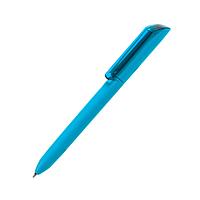 Ручка шариковая FLOW PURE c покрытием soft touch и прозрачным клипом, Бирюзовый, -, 29418 07