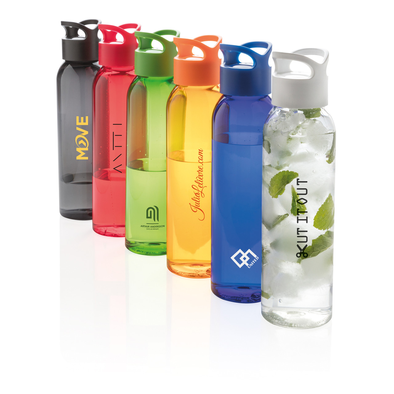 Герметичная бутылка для воды из AS-пластика, зеленый; , , высота 26 см., диаметр 6,6 см., P436.877 - фото 5 - id-p69073681