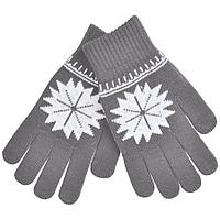 Перчатки для сенсорных экранов  "Снежинка", Серый, -, 20600 30