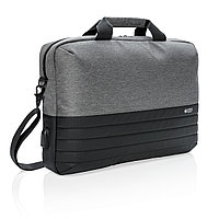 Сумка для ноутбука Swiss Peak с RFID-защитой, серый; черный, Длина 45 см., ширина 8 см., высота 29 см.,