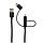 Универсальный кабель 3 в 1 с лицензией MFi, черный; , Длина 0,5 см., ширина 2 см., высота 104 см., диаметр 0, фото 2
