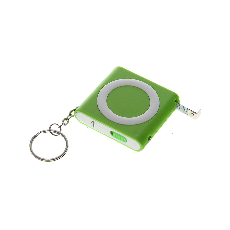Брелок-рулетка (1м) с фонариком, Зеленый, -, 14016 15
