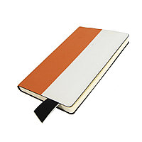 Бизнес-блокнот UNI, A5, бело-оранжевый, мягкая обложка, в линейку, черное ляссе, Оранжевый, -, 21240 01 06