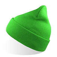Шапка вязаная двойная WIND с отворотом, Зеленый, -, 25443.121