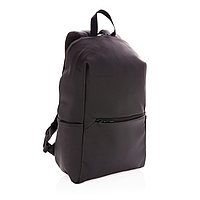 Рюкзак для ноутбука из гладкого полиуретана, 15.6", черный, Длина 31 см., ширина 15 см., высота 45 см.,