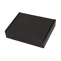 Коробка подарочная, внешний размер 18,5х14,5х3,8см, картон, самосборная, черная, черный, , 21025