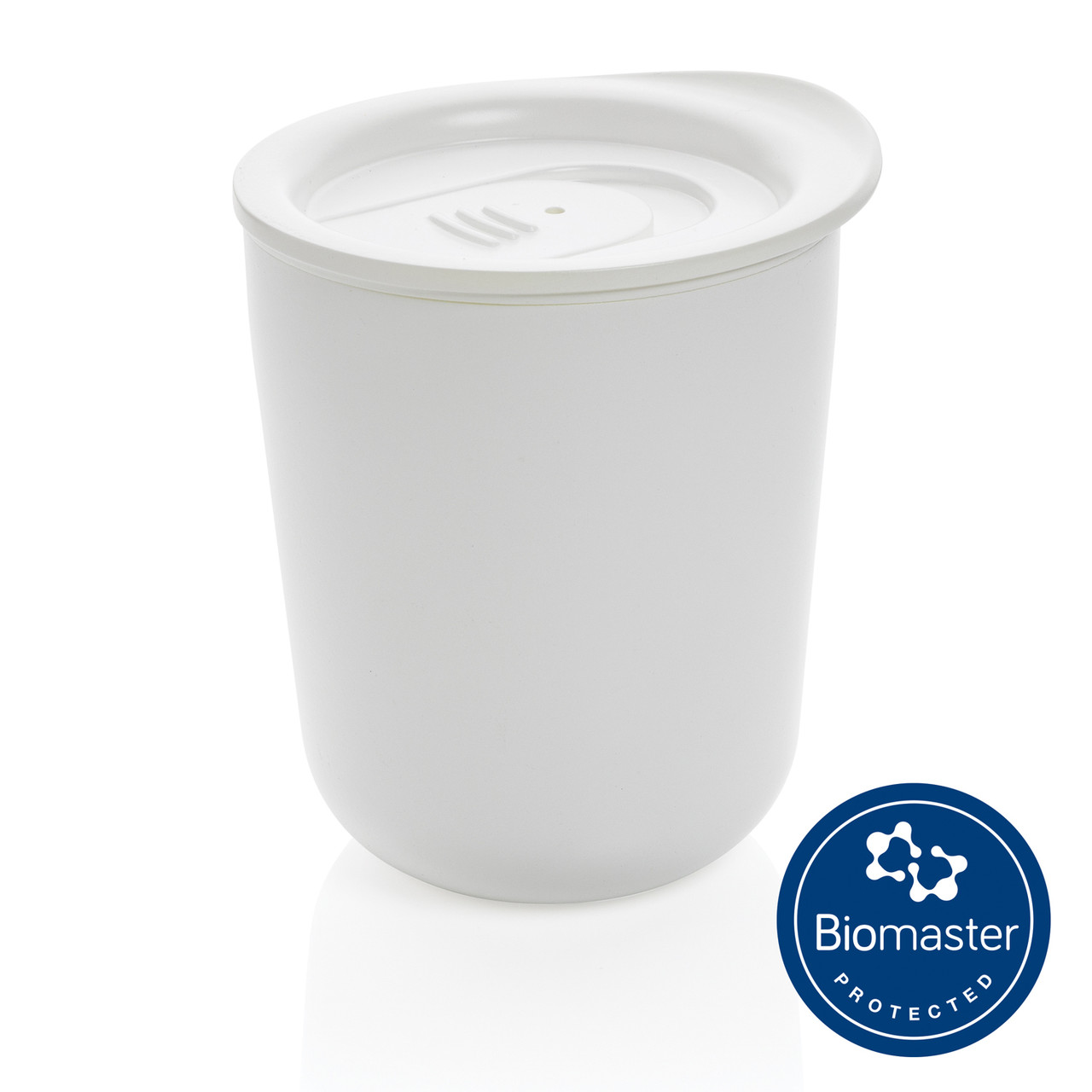 Термокружка для кофе с защитой от микробов, белый; , Длина 9,2 см., ширина 8,5 см., высота 10,6 см., диаметр
