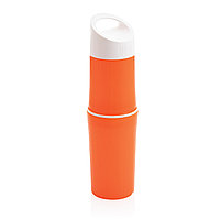 Органическая бутылка для воды BE O, оранжевый; , Длина 6,1 см., ширина 6,1 см., высота 24 см., диаметр 6,8