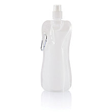 Складная бутылка для воды, 400 мл, белый, белый, Длина 27 см., ширина 11,2 см., высота 3 см., P436.203