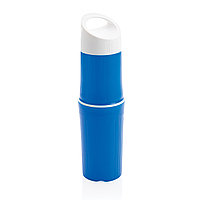 Органическая бутылка для воды BE O, синий, Длина 6,1 см., ширина 6,1 см., высота 24 см., диаметр 6,8 см.,